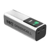 Portable battery Green Cell PBGC25UD, 25200 mAh, Li‑Ion, 140 W total, 2× USB‑C + 1× USB‑A, OLED display, aluminium housing