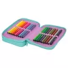 Pencil case cool pack Jumper 2 — double-decker compartment design, zip closure, fabric finish