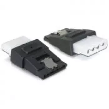 Cable Gender Changer DeLOCK 65046 4pin Molex to 15pin SATA Black