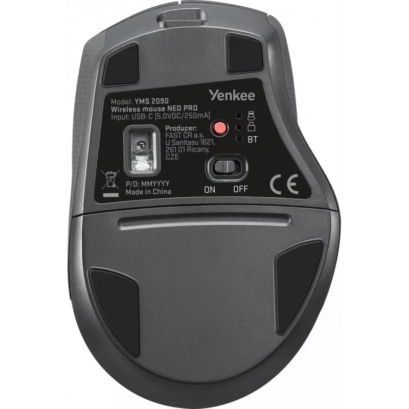 YENKEE YMS2090 NEO PRO dual wireless mouse, Bluetooth + USB A/C, rechargeable