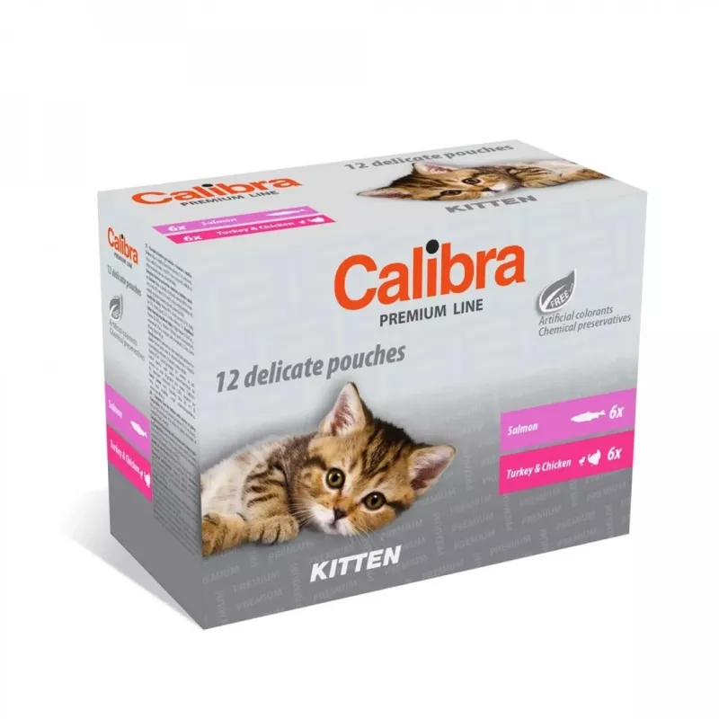 Calibra Cat Premium Kitten pouches multipack wet cat food 12x100 g