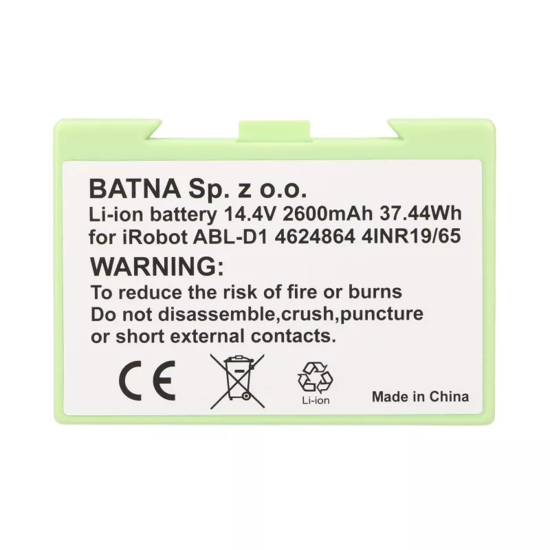 Roomba | Battery, rechargeable battery for vacuum cleaner | E5 E6 I7 14.4V 2600mAh
