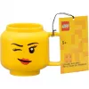Ceramic Mug room copenhagen Winking Girl Small Yellow 40460803, 250–350 ml