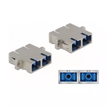 Optical Fiber Coupler SC Duplex female to SC Duplex female Single-mode metal DeLOCK 86873