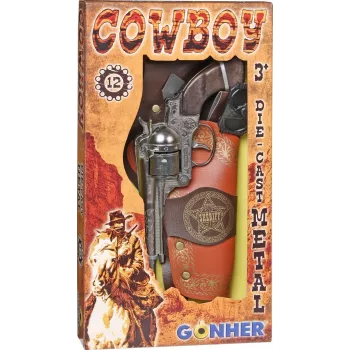Gonher Metal revolver with holster and belt