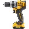 Pistol grip drill DeWalt DCD703L2T-QW — 12V, 3.0Ah x2, 1500 RPM, 10 mm keyless chuck, 25.5 N·m, 0.9 kg