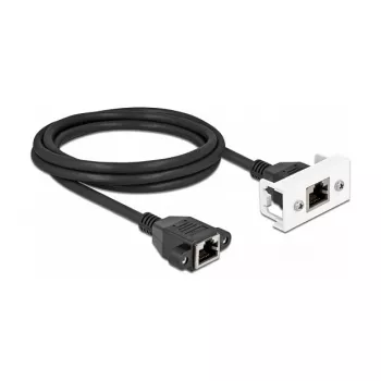 DeLOCK Network Extension Cable Cat.6A 2m S/FTP RJ45 Black
