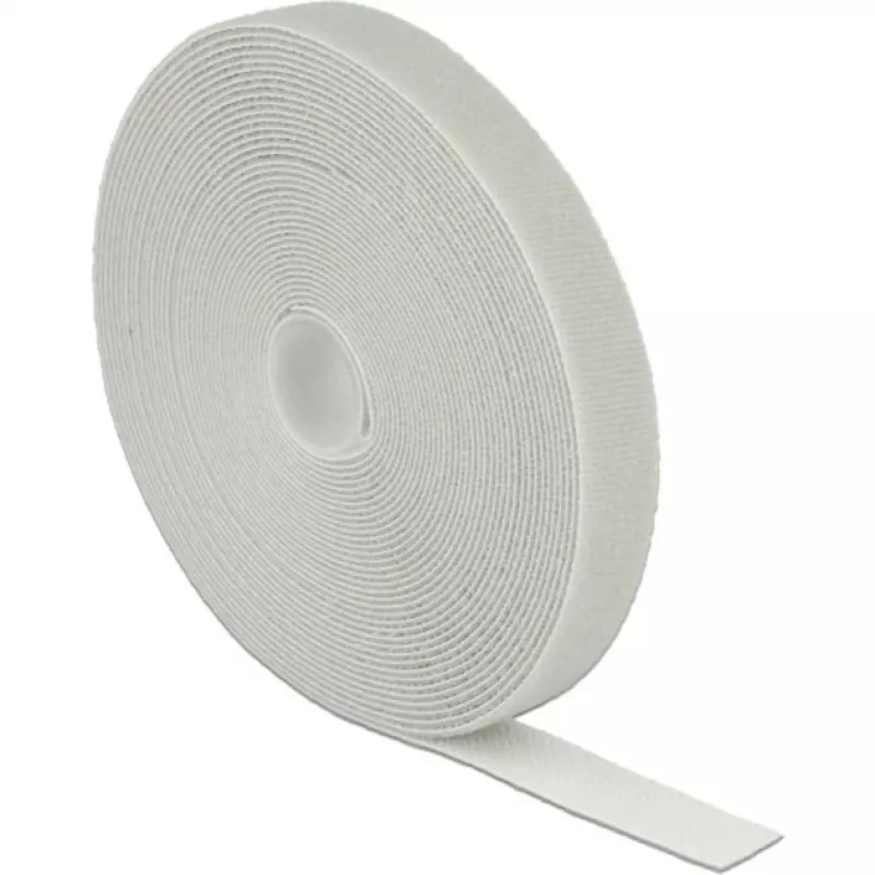 Hook and loop fastener tape DELOCK 18281 — 20 mm × 10 m, grey, 1 pc