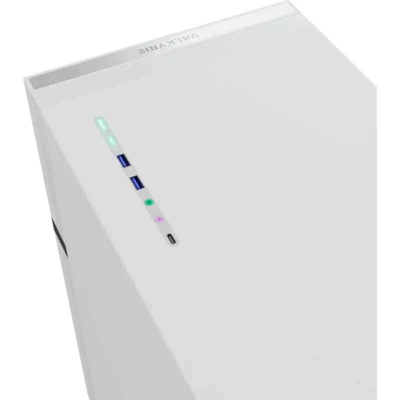 VK02 Lite, Tower-Enclosure White, Tempered Glass