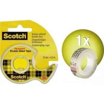 Scotch Doppels. Adhesive Tape + Abroller 12mm x 6,3 136D-MDEU