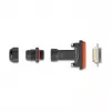 DeLOCK D-Sub 15 pin female connector IP67 waterproof black/orange