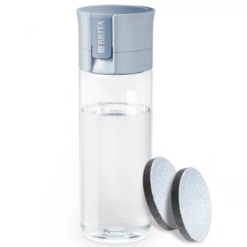 Filtering bottle BRITA Vital Pastel Blue 600 ml with 2 MicroDisc filters, BPA-free, dishwasher-safe