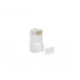 LANBERG RJ-45 wire connector PLU-6000 for Cat6 U/UTP cables, translucent/white, pack of 100