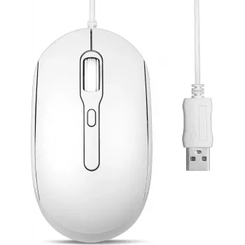 Perixx PERIMICE-222UW Mouse optical Silent USB-A White - Mouse - optical (PERIMICE-222UW)