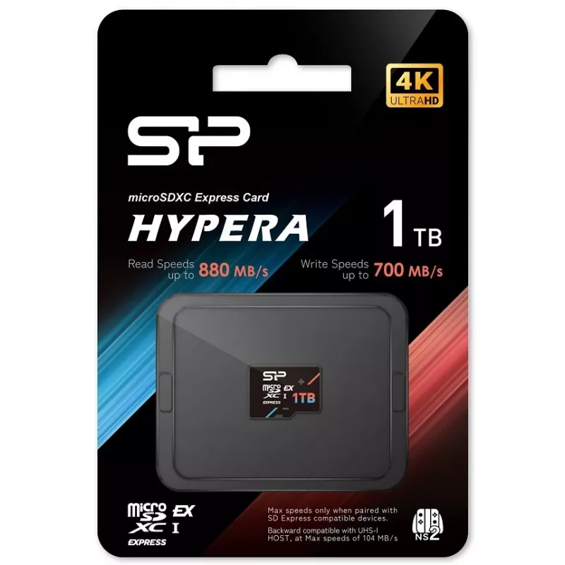 Silicon Power HYPERA memory card 1 TB MicroSDXC 3D TLC NAND Class 10 (SP001TBSTEI31V10)