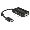 DeLOCK 0.16m DisplayPort/VGA+HDMI+DVI VGA (D-Sub)+ HDMI + DVI Black