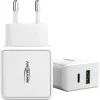 ANSMANN HC218PD - Power Supply - 18 Watt - 3000 mA - PD, QC 3.0 - 2 Output Ports (USB, USB-C) - White (1001-0111)