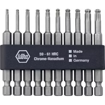 Screwdriver bit set Wiha 32804 — 10 pcs, Torx T10–T30, 70 mm