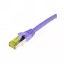 Patch Cable RJ45, CAT6A 500Mhz, 0,15m, lilac, S-STP(S/FTP), TPE/LSZH(Ultraflex), AWG26, with Cat.7 Raw Cable, Synergy 21 (S217760)