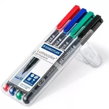 Permanent Marker Staedtler Lumocolor 317 WP4 Black Blue Green Red