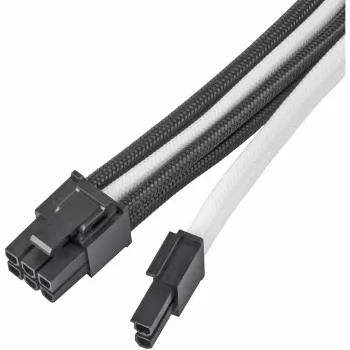 Power extension cable SILVERSTONE PP07E 8‑pin PCIe 30 cm (black/white)