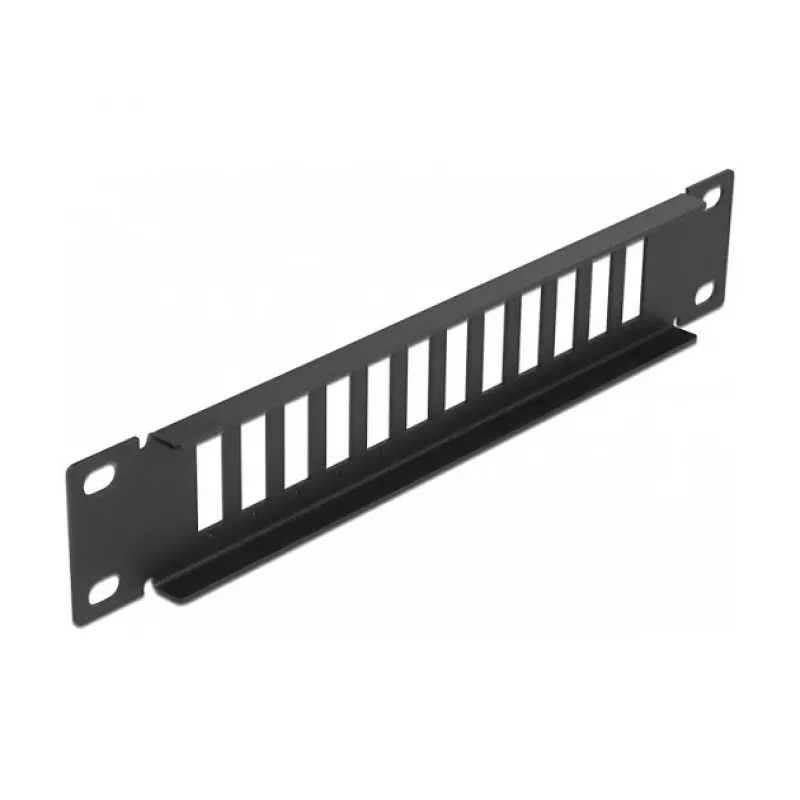 Fiber Optic Patch Panel DeLOCK 10 inch 12 Port SC Duplex LC Quad 1U black