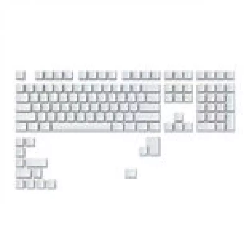Keycap set GLORIOUS GMMK ABS Doubleshot V2 UK layout White — replacement keycaps for mechanical keyboards