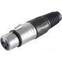 XLR connector ShiverPeaks BS55022-S — 3-pin male panel mount, black finish