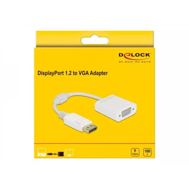 Adapter DisplayPort 1.2 male to VGA female DeLOCK 61007