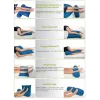 Bed positioning cushion U-crescent in silicone fibre Blue