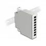 DeLOCK Fiber Optic Distribution Box DIN rail 8 port grey