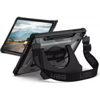UAG Urban Armor Gear Plasma Handstrap & Kickstand Case | Microsoft Surface Pro 12 inch (1. Edition) | ice (transparent)/black | 324023114340 (324023114340)