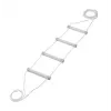 Rehabilitation bed ladder Qmed DRQM3G0AAXXXP, 4 steps, polyethylene, max load 90 kg, fluorescent, rung width 25 cm
