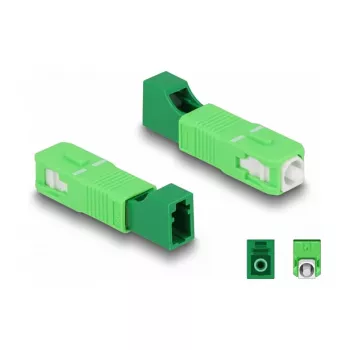 DeLOCK Optical Fiber Hybrid Coupler SC Simplex male to LC Simplex female green