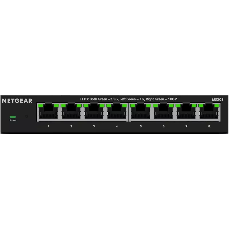NETGEAR MS308 Unmanaged 2.5G Ethernet (100/1000/2500) Black