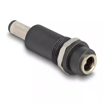 Adapter DELOCK DC 5.5 x 2.1 mm (female) to DC 5.5 x 2.5 mm (male), black