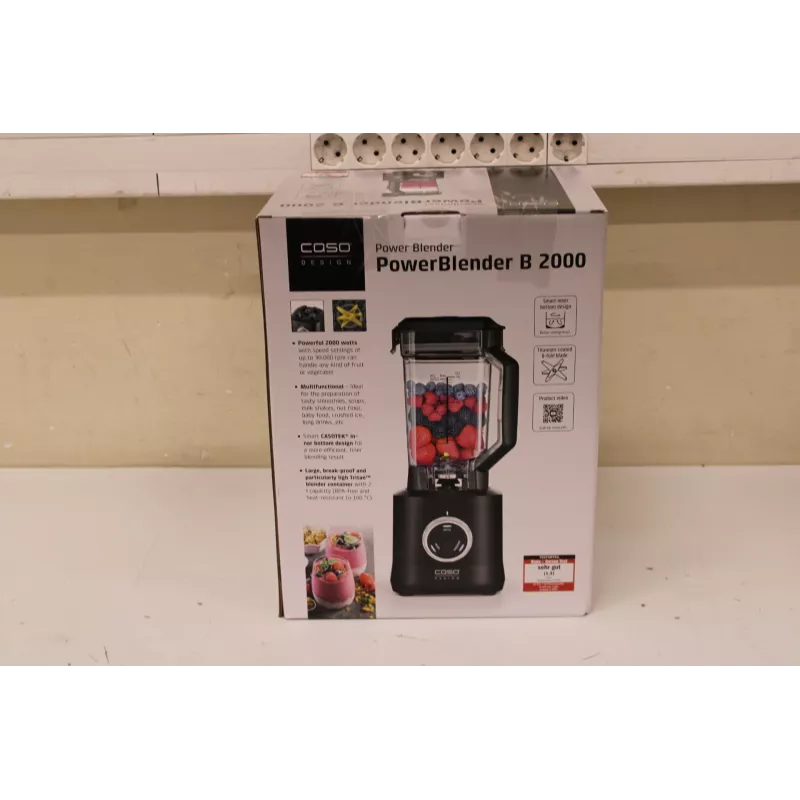 SALE OUT. Caso B 2000 Power Blender, Power 2000 W, Black | Caso Power Blender | B 2000 | Tabletop | 2000 W | Jar material Tritan | Jar capacity 2 L | Ice crushing | Black | DAMAGED