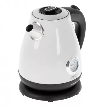 Electric kettle Camry CR 1344 — 1.7 L, 2200 W, stainless steel, built-in thermometer, 360° base, white