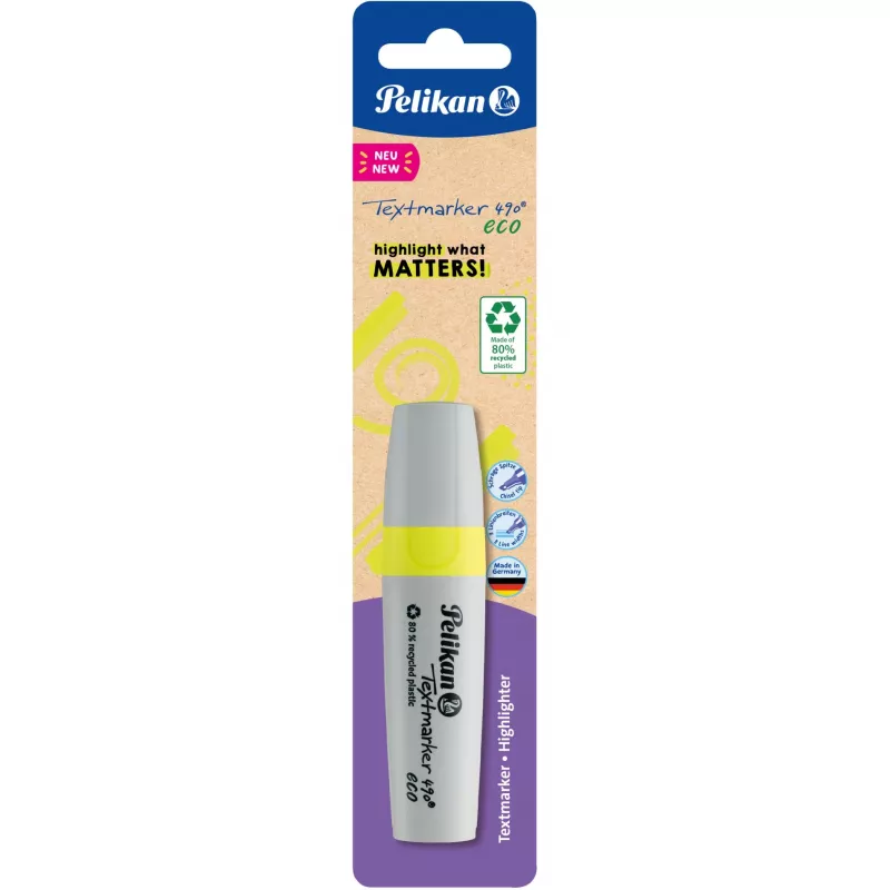 Highlighter Pelikan Textmarker 490 eco marker Chisel tip Yellow