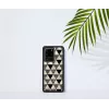 Protective phone case iKins for Samsung Galaxy S20 Ultra — pyramid pattern, black