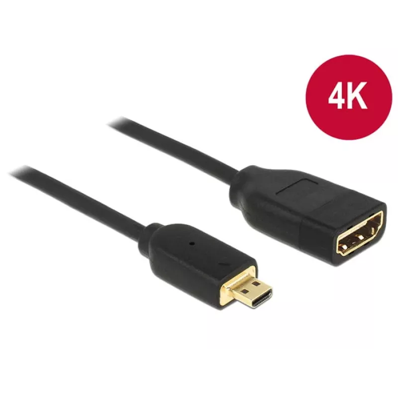 HDMI Cable DeLOCK 0.2m HDMI-A/HDMI Micro-D