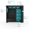 VK02 Lite, Tower-Enclosure black, Tempered Glass