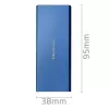 SSD enclosure QOLTEC 51832 — external M.2 SATA, USB 3.0, up to 2TB, blue, supports 30 mm drives, 4 slots