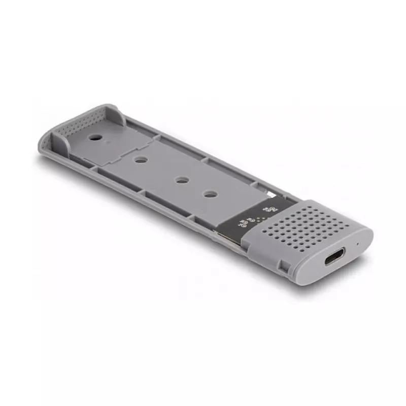 SSD enclosure DeLOCK External USB Type-C Combo Enclosure for M.2 NVMe PCIe or SATA SSD tool free