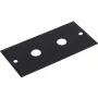 Rack panel Omnitronic Modul 2HE with 2x 6.35mm (1/4 inch) jack sockets, cutout 44x88 mm