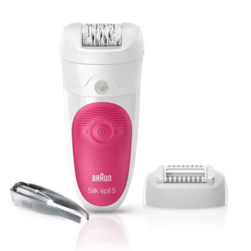 Braun Silk-epil 5 5-500 SensoSmart epilator, pink/white
