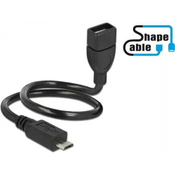 USB cable DeLOCK 83927 USB 2.0 0.35 m Micro-USB B USB A Black