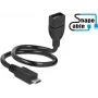USB cable DeLOCK 83927 USB 2.0 0.35 m Micro-USB B USB A Black