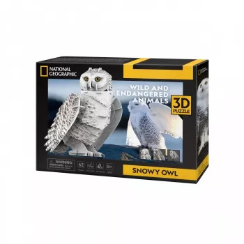 CubicFun 3D Puzzle NG Snow Owl 32 Pieces Animals Age 8+