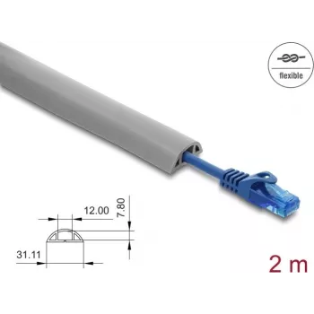 Cable sleeve DELOCK 20766 grey PVC 1 pc